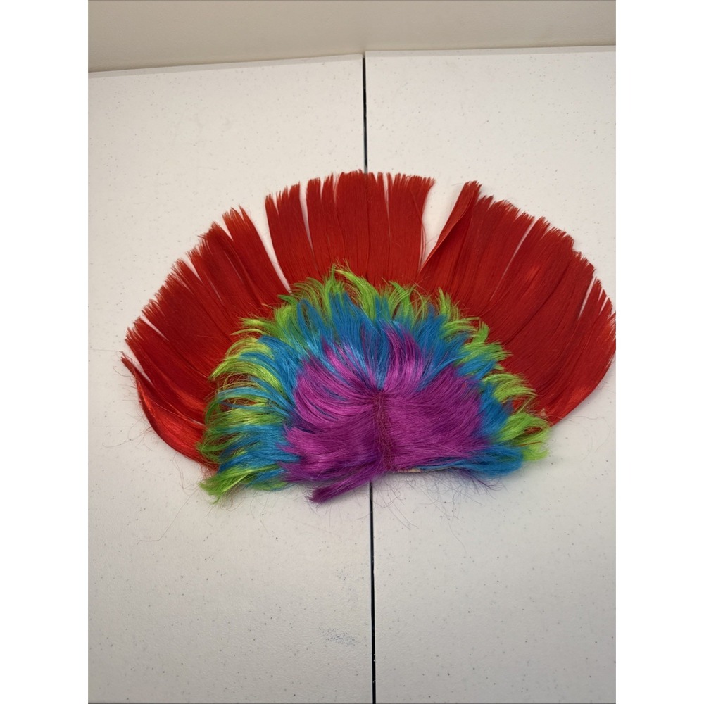 MEN WOMEN RAINBOW MOHAWK WIG HALLOWEEN COSTUME BRIGHT! ONE SIZE FITS MOST